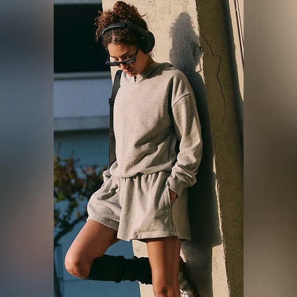 Free People Movement Such A Flirt Romper Heather Grey NWOT Size S - Picture 1 of 8